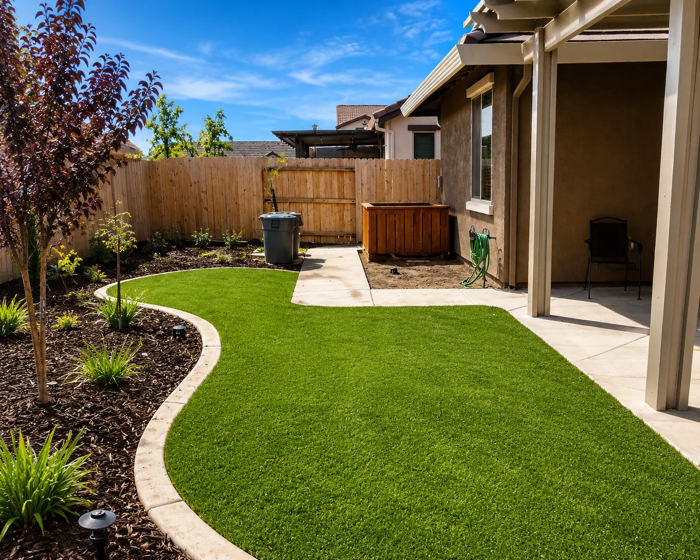 Custom landscaping project by One of a Kind Landscaping near Granite Bay