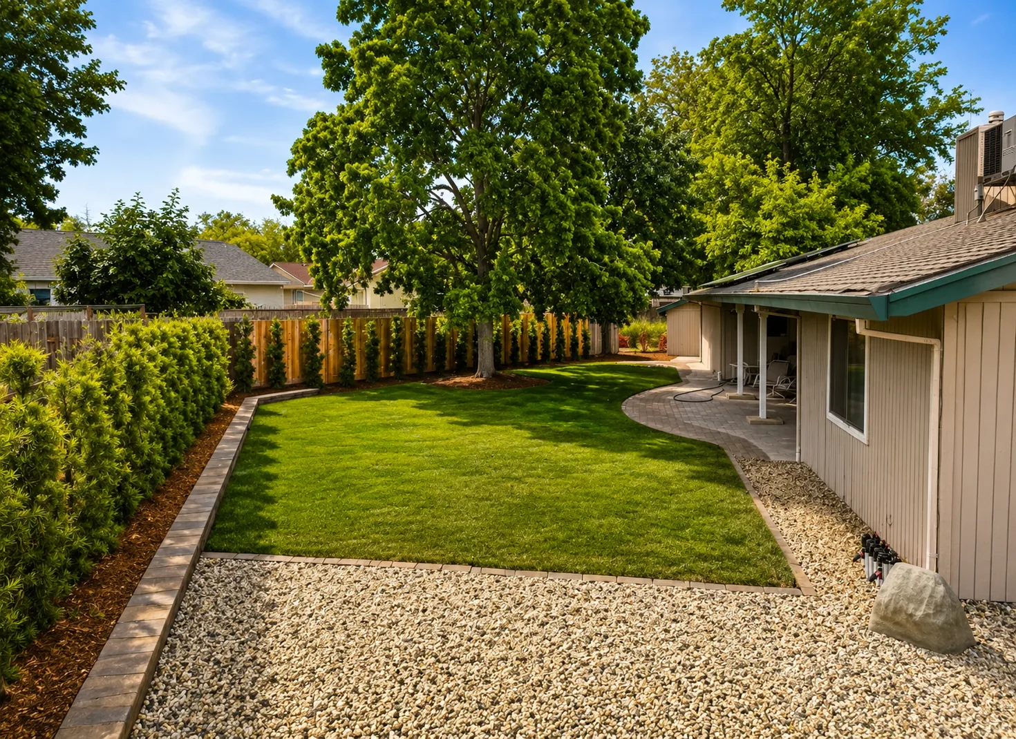 Custom landscaping project by One of a Kind Landscaping near Granite Bay